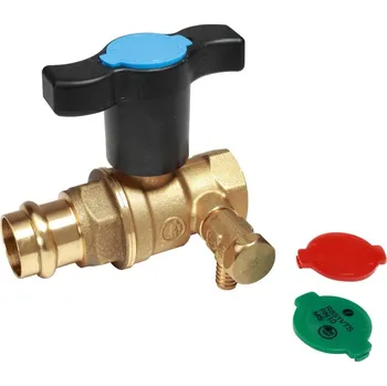 Ventil Giacomini R851VTS Plnoprůtokový kulový kohout, 1x lisovací nátrubek s O-kroužky, 1x vnitřní závit