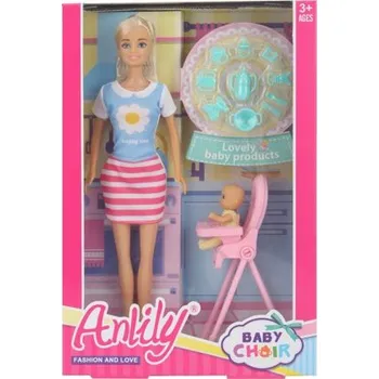 Panenka Panenka Icom Anlily 30 cm s dětskou židlí