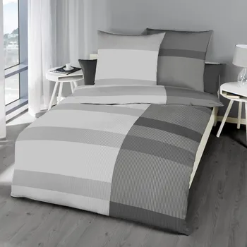 Povlečení Kaeppel | Flanelové povlečení Passport grafit 140x200, 70x90