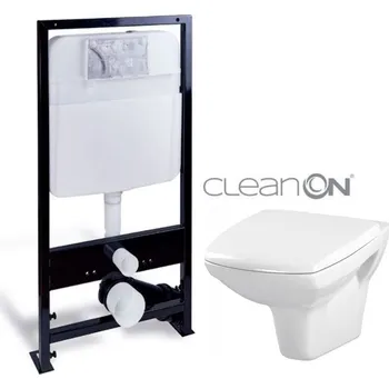 PRIM předstěnový instalační systém bez tlačítka + WC CERSANIT CLEANON CARINA + SEDÁTKO PRIM_20/0026 X CA1