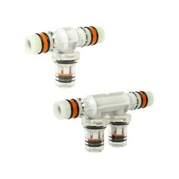 Fitinka Giacomini RC151P T-kus redukovaný, pro rozvod stropů GKCS, narážecí, plastový