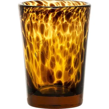 Svícen Bloomingville, Svícen Bloomingville skleněný 13 cm oranžový - Formadore