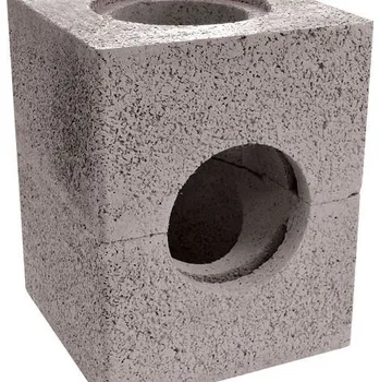 Komín Skorsten připojovací díl 90° / otvor 200 mm, pr. 200 mm 40x40x25, otvor 200 mm