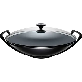 Pánev Le Creuset, Wok Tradition Collection se skleněnou pokličkou 36 cm černý - Formadore