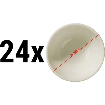 Talíř G.Gastro (24 Kusů) TEOS - Miska/ Polévkový talíř - Ø 16 cm - krémová