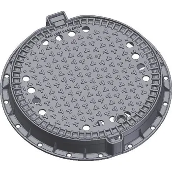 poklop Šachtový poklop Europa 8 D400 s odvětráním, litinový rám, DN 600, KASI KDL82B