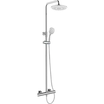 Sprchový set Termostatická baterie s talířovou kulatou sprchou, bílá