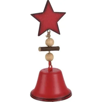 Vánoční dekorace Vánoční zvonek - červený 25 cm