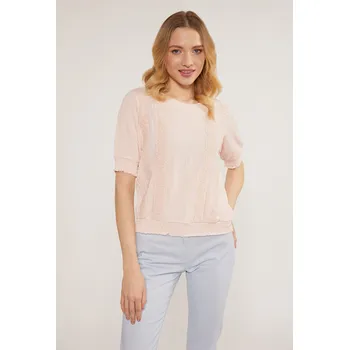 Dámské oblečení Dámské halenky MONNARI Dámská mikina MONNARI krémová 2338528