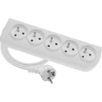 Elektrická zásuvka Elgotech Prodlužovací přívod PSN-505/16A - 5x zásuvka H05VV-F 3x1,5 16A 250V 5m bílá