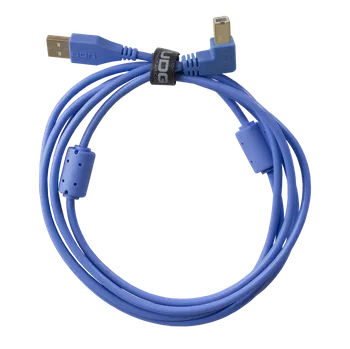 Datový kabel UDG Ultimate Audio Cable USB 2.0 A-B Blue Angled 2m (USB kabel, délka 2m, úhlový, modrá barva)