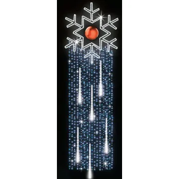 Vánoční osvětlení Polamp POL-1234 - 2D dekorace - Ozdoba sloupů - 300 x 100 cm