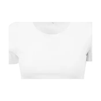 Dámské tričko Build Your Brand Dámské crop top tričko do pasu s příměsí elastanu Barva: Bílá, Velikost: 5XL BY042