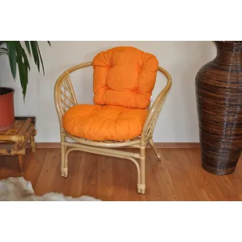 Podsedák Nábytek PEGAS Polstr na křeslo Bahama oranžový melír
