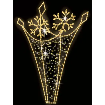 Vánoční světelný řetěz Polamp POL-0726 - 3D dekorace - Ozdoba sloupů - 175 x 95 cm