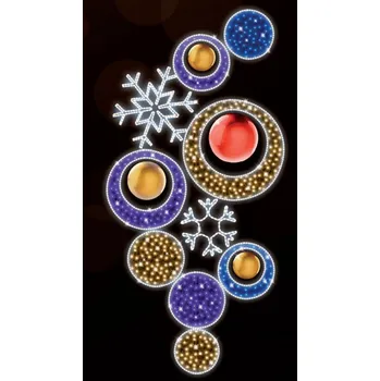 Vánoční osvětlení Polamp POL-1262 - 2D dekorace - Ozdoba sloupů - 300 x 150 cm