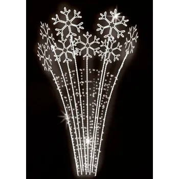 Vánoční světelný řetěz Polamp POL-0724 - 3D dekorace - Ozdoba sloupů - 300 x 230 cm