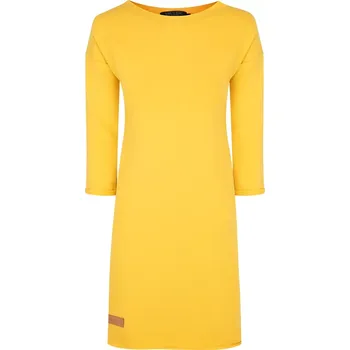 Dámské šaty Dámské teplákové šaty SIMPLE hořčicové - ČESKÁ VÝROBA - SSIYEL