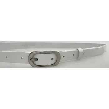 Opasek PENNY BELTS Kožený opasek 20-185-00 bílý - 95 cm