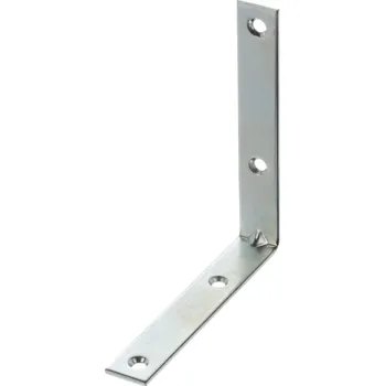 Nábytkové kování Interex Spojovací úhelník 90 x 90 mm - 10 ks / Bílý zinek