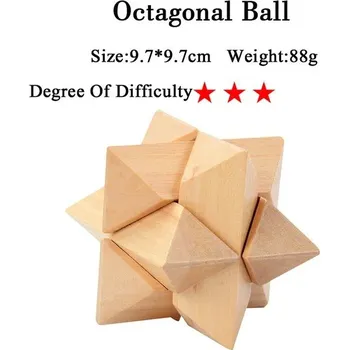 Hlavolam Dřevěný hlavolam - Osmihranný míč