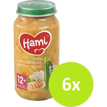 Hami příkrm rizoto s krůtím masem cuketou a hráškem 6x250g