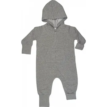 Chlapecká zimní kombinéza Babybugz Jednovrstvý dětský overal z mimořádně měkkého úpletu 250 g/m Barva: šedá melír, Velikost: 2-3 roky BZ25