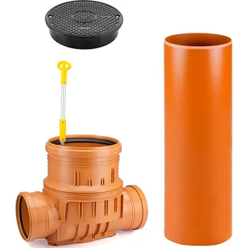 Kanalizační potrubí PRODO Revizní šachta DN 315/160/4000 se zpětnou klapkou průběžná