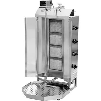 Grilovací rošt Gril na gyros a kebab, plynový, 4 hořáky, kapacita 60kg KLG221