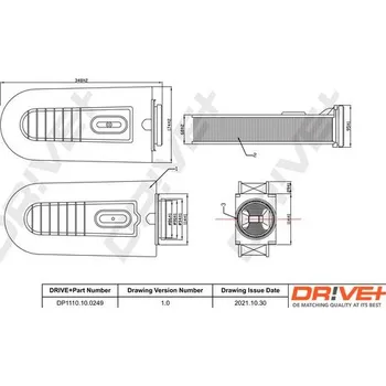 Vzduchový filtr Vzduchový filtr DRIVE+ DP1110.10.0249