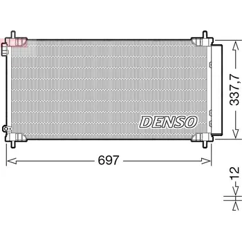 Výparník klimatizace Kondenzátor, klimatizace DENSO DCN50120