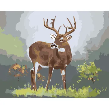 ZUTY Malování podle čísel - SRNEC (D. RUSTY RUST) Rozměr: 40x50 cm, Rámování: bez rámu a bez vypnutí plátna