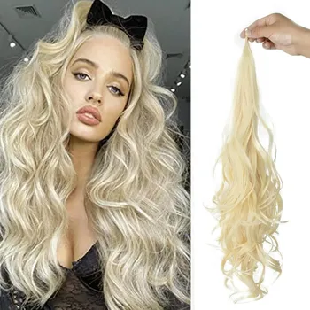 Příčesek Prodlužovací culík 70 cm flexibilní ovinutí kolem culíku 613 (beach blond)