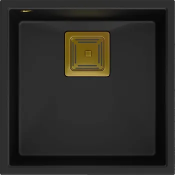 Granitový dřez Quadron David dřez graniteq 42x42 cm černá HQD4242U7-G1