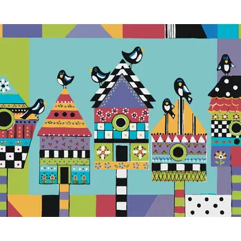 ZUTY Malování podle čísel - PTAČÍ BUDKA (JONNA JAMES) Rozměr: 40x50 cm, Rámování: bez rámu a bez vypnutí plátna
