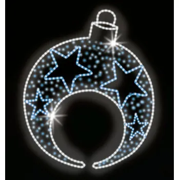 Vánoční světelný řetěz Polamp POL-0552 - 2D dekorace - Baňka - 150 x 100 cm