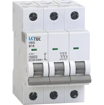 Jistič LC TEC Elektrický jistič HBS - 3-pólový, 10kA Jmenovitý proud In: 63 A, Charakteristika: B