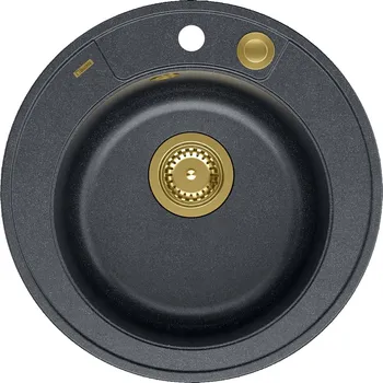 Kuchyňský dřez Quadron Morgan dřez graniteq 51x51 cm černá HB8301U8-G1_P2O