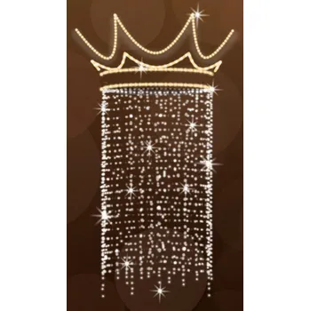 Vánoční světelný řetěz Polamp POL-1709 - 3D dekorace - Ozdoba sloupů - 220 x 90 cm