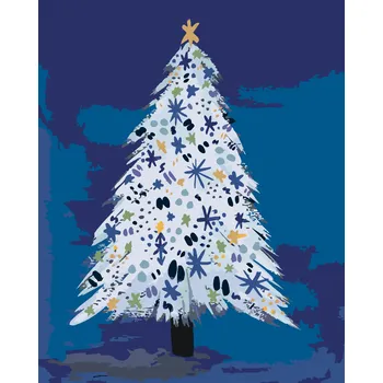 ZUTY Malování podle čísel - VÁNOČNÍ STROM (ALEXANDRIA GILBERT) Rozměr: 40x50 cm, Rámování: bez rámu a bez vypnutí plátna