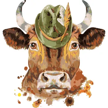 ZUTY Malování podle čísel - KRÁVA MYSLIVEC Rozměr: 40x50 cm, Rámování: bez rámu a bez vypnutí plátna