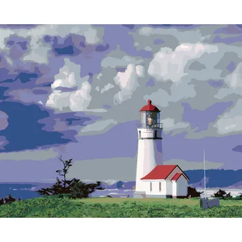 ZUTY Malování podle čísel - MAJÁK NA POBŘEŽÍ (DENNIS FRATES) Rozměr: 40x50 cm, Rámování: bez rámu a bez vypnutí plátna