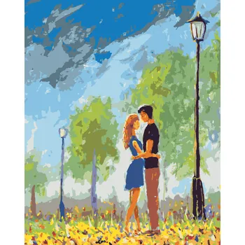 ZUTY Malování podle čísel - PUSA V PARKU Rozměr: 40x50 cm, Rámování: bez rámu a bez vypnutí plátna