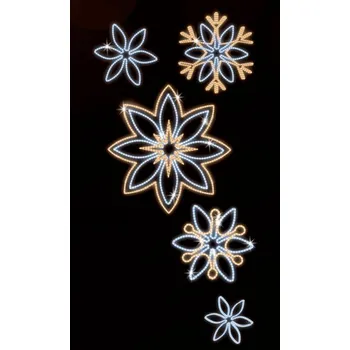 Vánoční světelný řetěz Polamp POL-1263 - 2D dekorace - Ozdoba sloupů - 300 x 150 cm