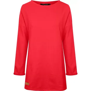 Dámské šaty Dámské teplákové mikino-šaty BASIC červené - MSBAREXS