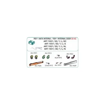 Dveřní kování Te-dama-sada kov.vl.dře.dv.+tl. vni.30kg