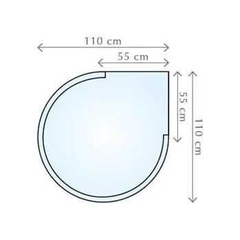 Fireglass 110x110 cm- sklo pod kamna nebo krb 000-480