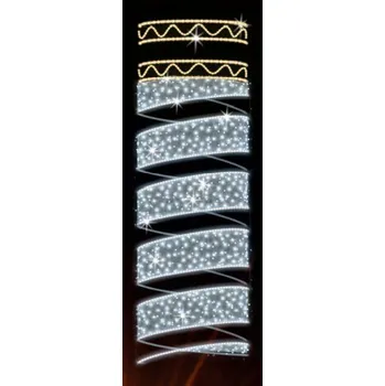 Vánoční světelný řetěz Polamp POL-0758 - 3D dekorace - Ozdoba sloupů - 300 x 80 cm