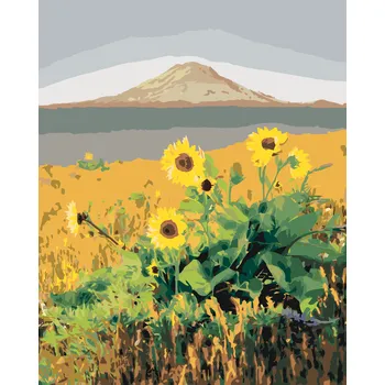 ZUTY Malování podle čísel - SLUNEČNICE PŘED HOROU, USA (TED DAVIS) Rozměr: 40x50 cm, Rámování: bez rámu a bez vypnutí plátna