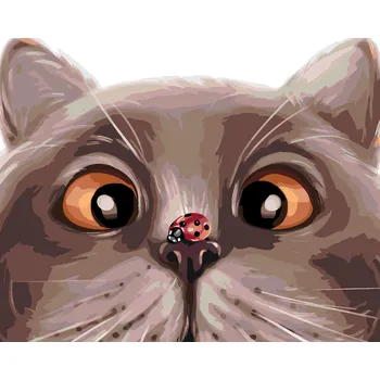 ZUTY Malování podle čísel - BERUŠKA NA KOČIČCE Rozměr: 40x50 cm, Rámování: bez rámu a bez vypnutí plátna